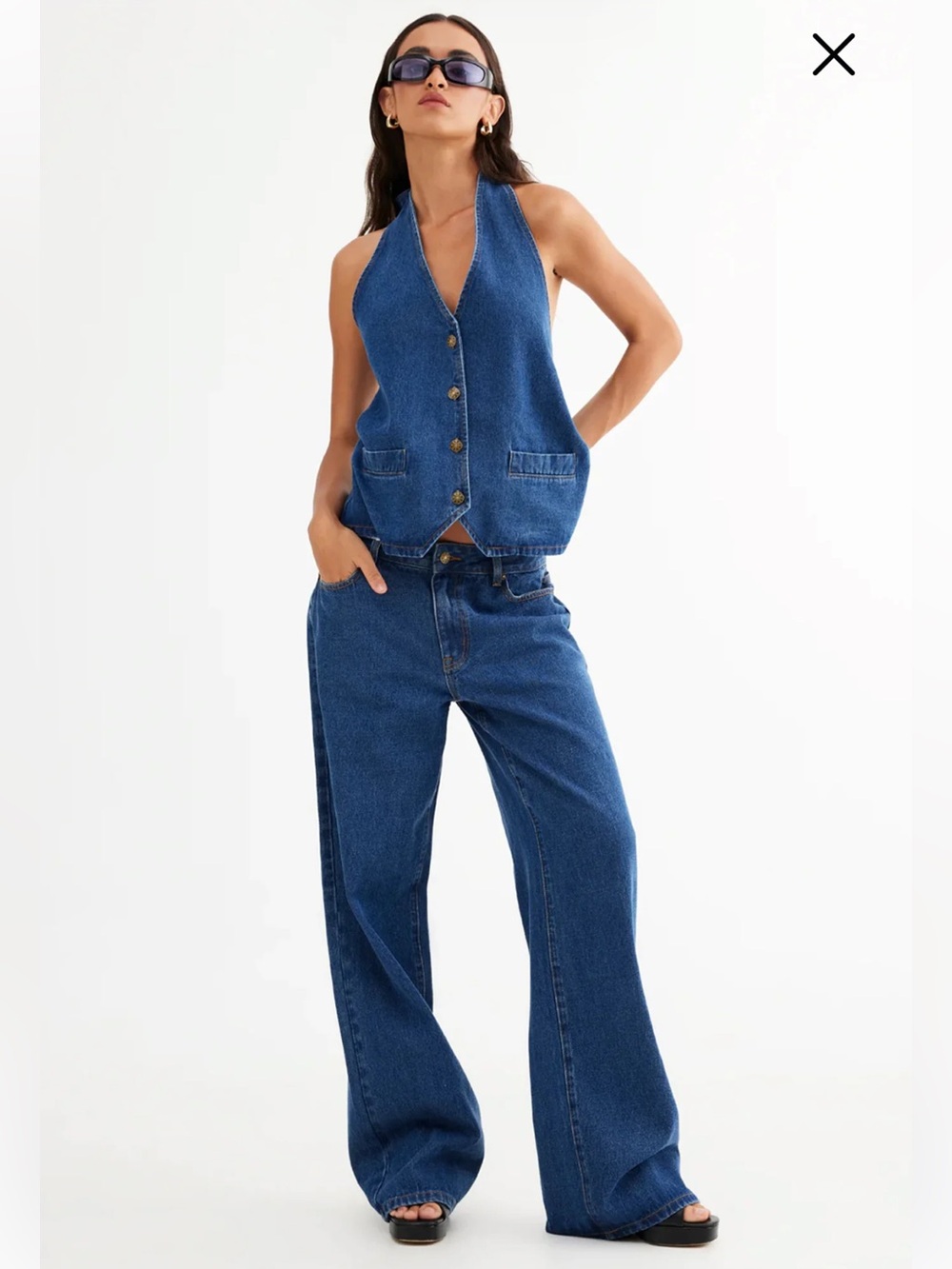 Lioness Top Model Jeans in Dark Denim NWOT